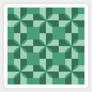 Green Idaho Patchwork Pattern Sticker